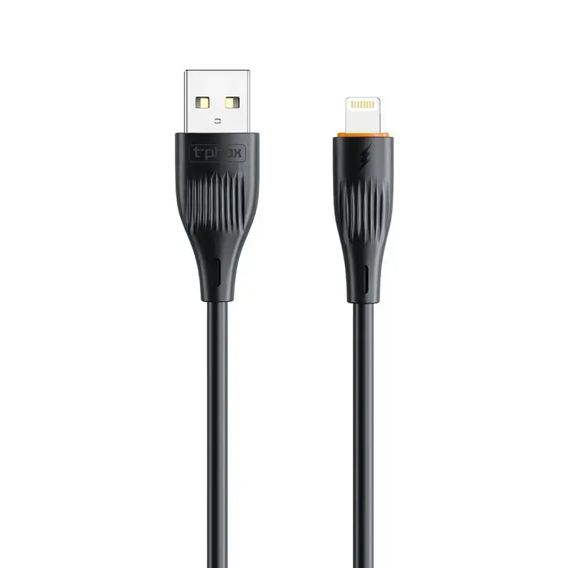 T-PHOX X-LITE datu pārraides un uzlādes vads | USB-A uz Lightning | 15W | 1m | melns
