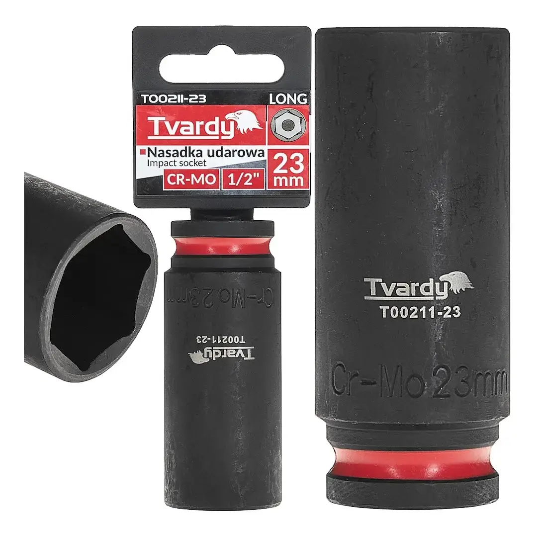 Deep impact socket 1/2" 6PT 23mm CR-MO