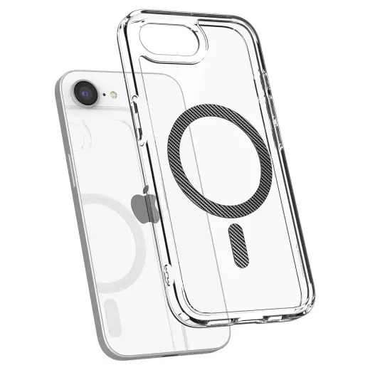 Spigen Ultra Hybrid telefona maciņš priekš iPhone SE 4 (2025) caurspīdīgs ar MagSafe