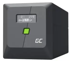 Nepārtrauktas barošanas bloks Green Cell PowerProof LCD UPS 1000VA 700W USB 2x Schuko + 2x IEC