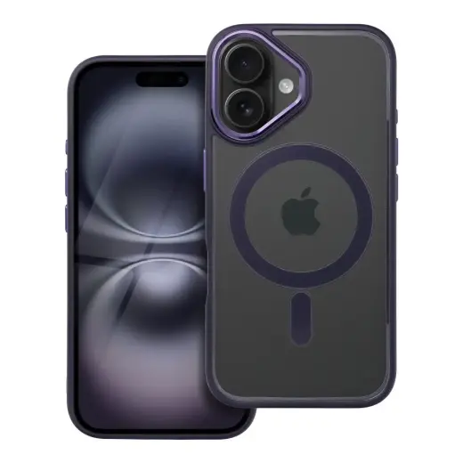 Color Edge Mag phone case with MagSafe support for iPhone 16 purple