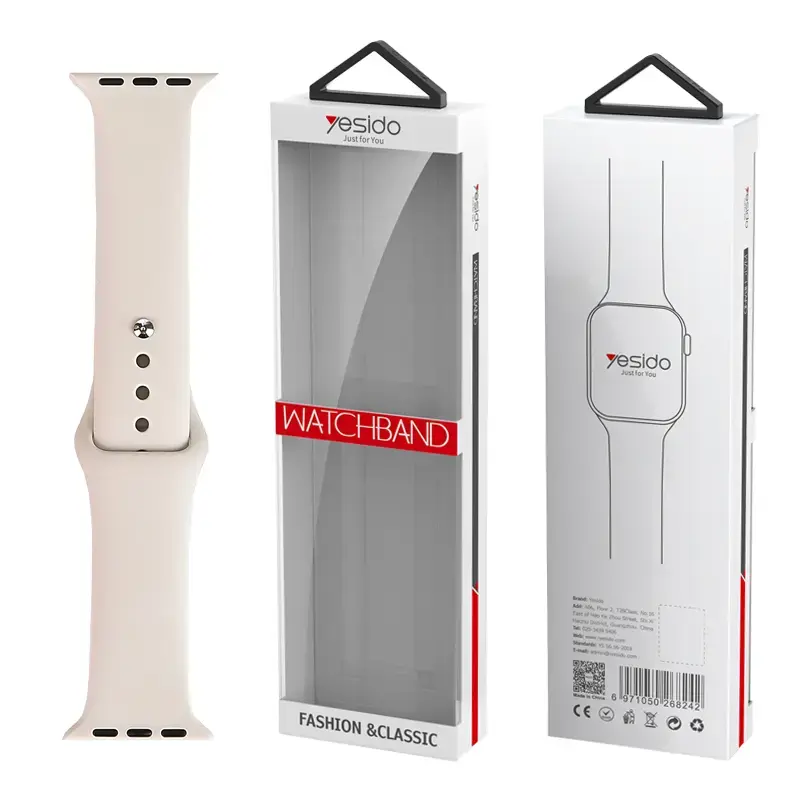 YESIDO WB44 SILICONE STRAP FOR iWATCH S 38/40/41 (97+110) #45 STARLIGHT