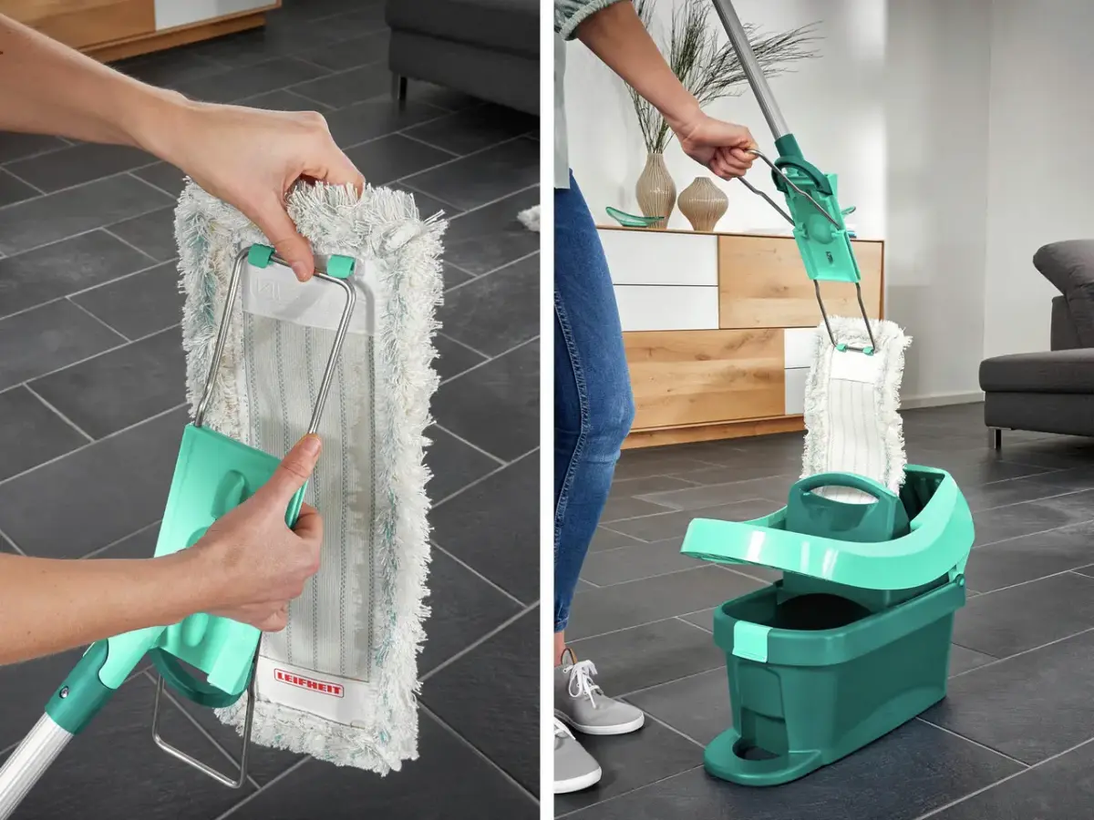 LEIFHEIT Grīdas birste ar alumīnija kātu Profi XL cotton plus 42cm