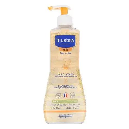 Mustela Bébé Attīrošā putojošā eļļa 500 ml