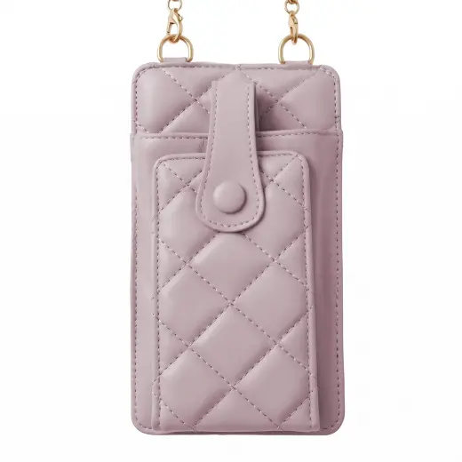 QUILTED PHONE BAG 19*10,5*2CM PURPLE