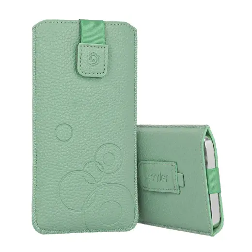 WONDER Deko Pouch Case (Size XXL) for Samsung S25 Ultra/S24 Ultra/M35/M23/A16 5G/Xiaomi Redmi 14C green