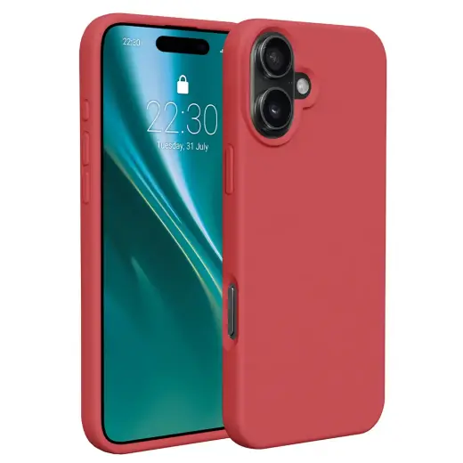 Etteri silikona telefona maciņš iPhone 16 malinu