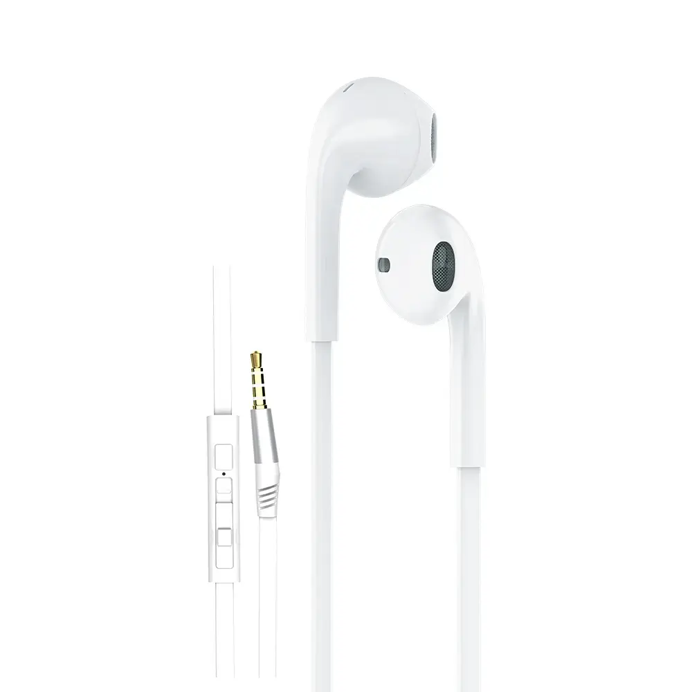 BWOO wired earphones HF68 jack 3,5mm white