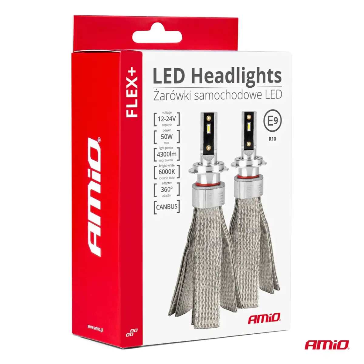 LED car bulbs FLEX+ H15 6000K series 12V 24V Canbus AMIO-03666