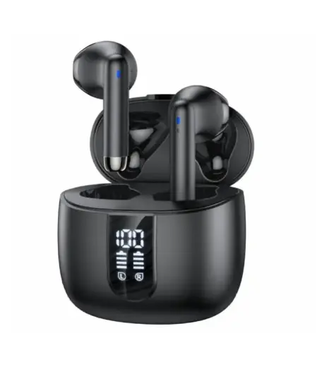 YESIDO EARPHONES TWS22 LED BT5.3 BLACK