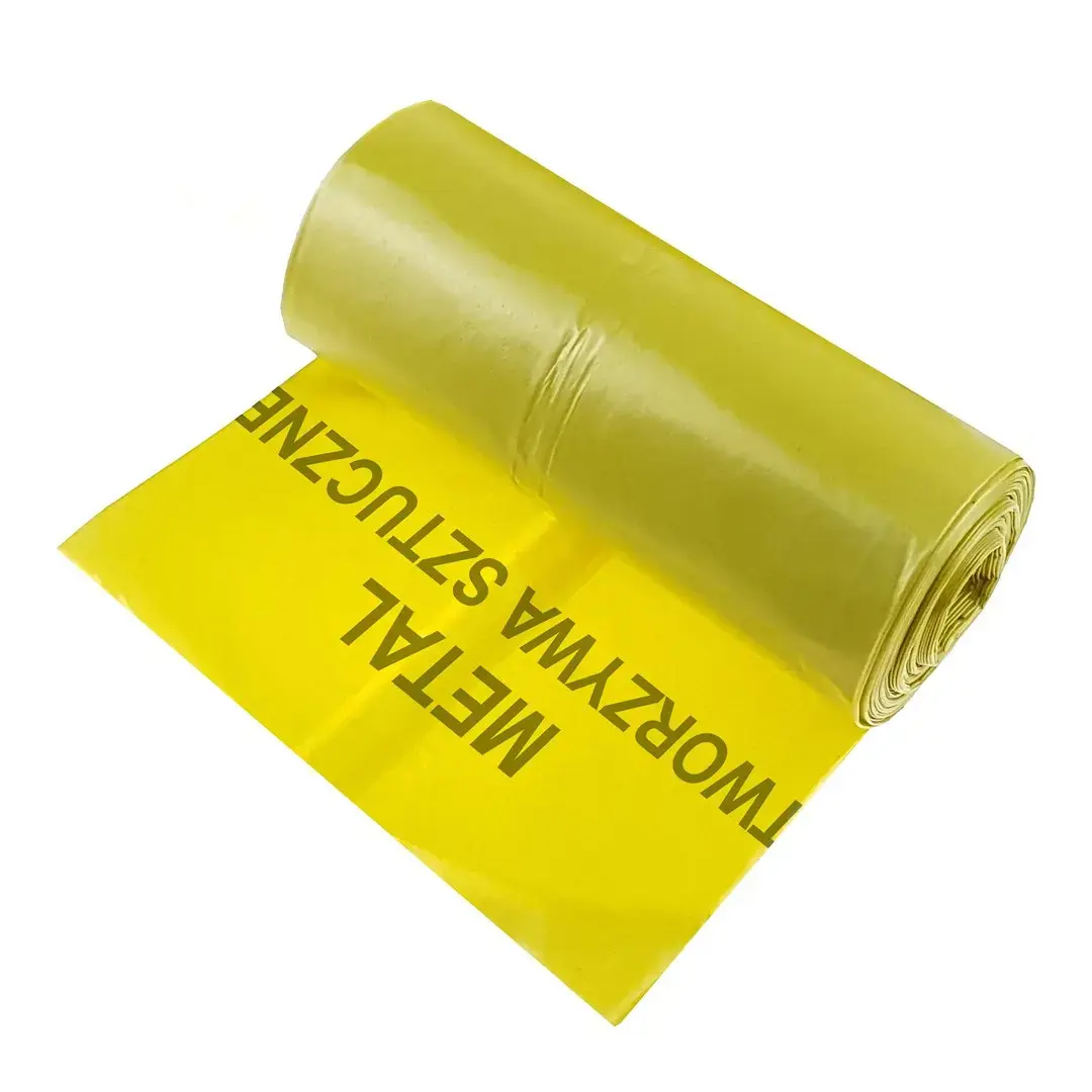 Ļoti izturīgi atkritumu maisi plastmasai un metālam, 120L (rullī 10 gab.) - Dzelteni