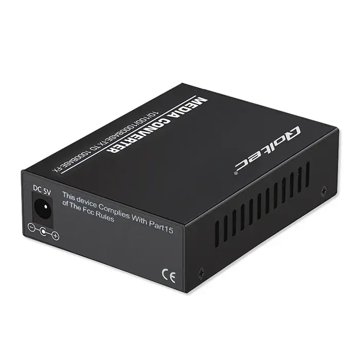Qoltec Bidirectional Ethernet SWITCH Media Converter 1x RJ45 1x SFP| 1000Mbps | 5V