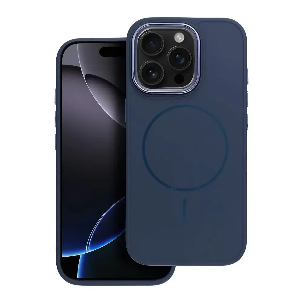 FRAME MAG COVER Case compatible with MagSafe for IPHONE 16 navy blue