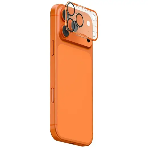 Camera Lens Glass Skinarma Magma Full Matte for iPhone 17 Pro Max orange