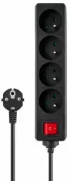 Extension cord Savio with switch LZ-13 1.5m Black