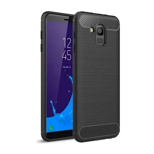Carbon phone case for Samsung Galaxy J6 (2018) (J600) black
