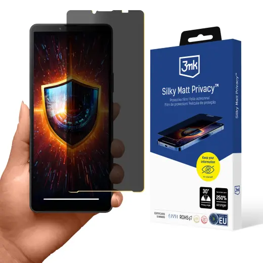 3mk Silky Matt Privacy protective film for phone Sony Xperia 10 V (privacy effect)