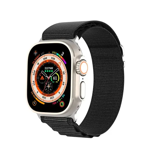 Dux Ducis GS ремешок для умных часов Apple Watch (42/44/45/49 mm) | нейлоновый | чёрный