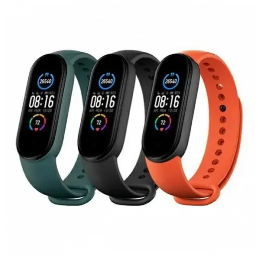 Xiaomi Original Mi Band 6|5 Strap Set Black|Orange|Teal