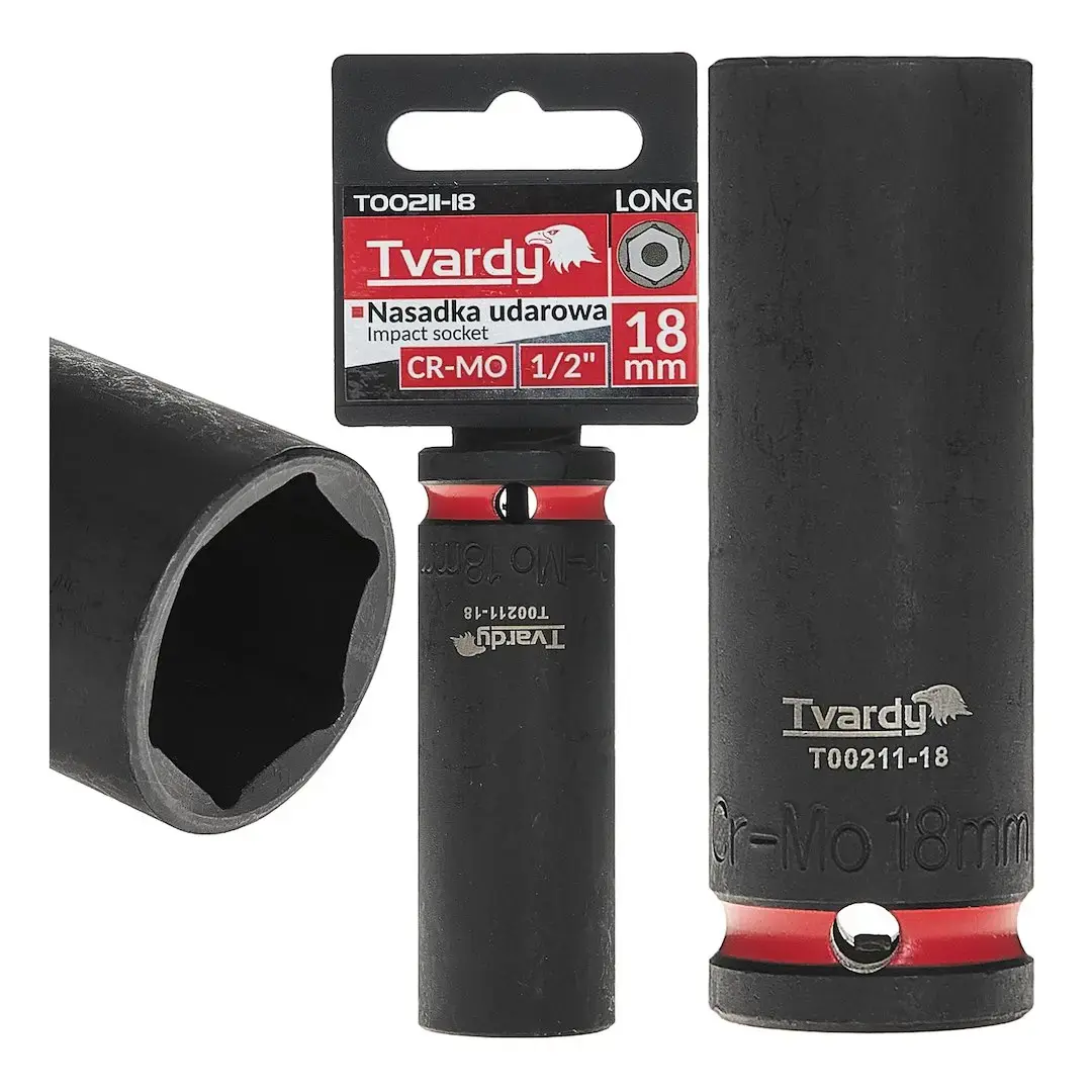Deep impact socket 1/2" 6PT 18mm CR-MO