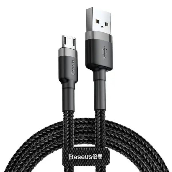 Baseus Cafule data transfer and charging cable | USB-A to Micro USB | 12W | 0.5m | gray, black