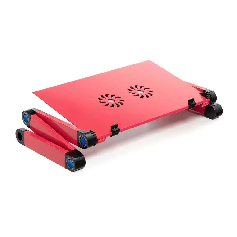 Desk for laptop uniwersal adjustable with cooling YL-803 red
