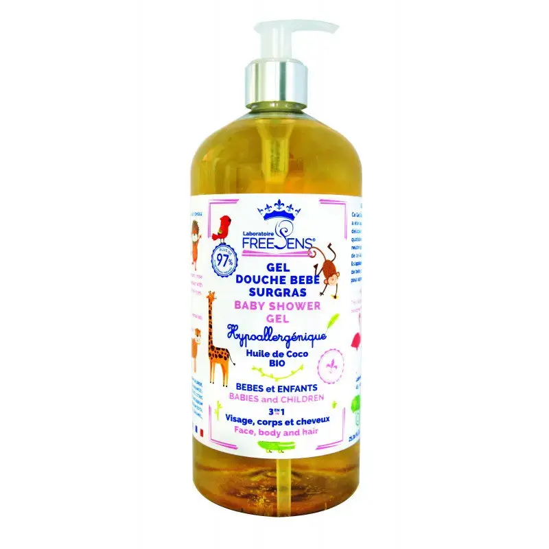 Laboratoire Freesens, Freesens, Shower Gel & Shampoo 2-In-1, Coconut Oil, 1000 ml