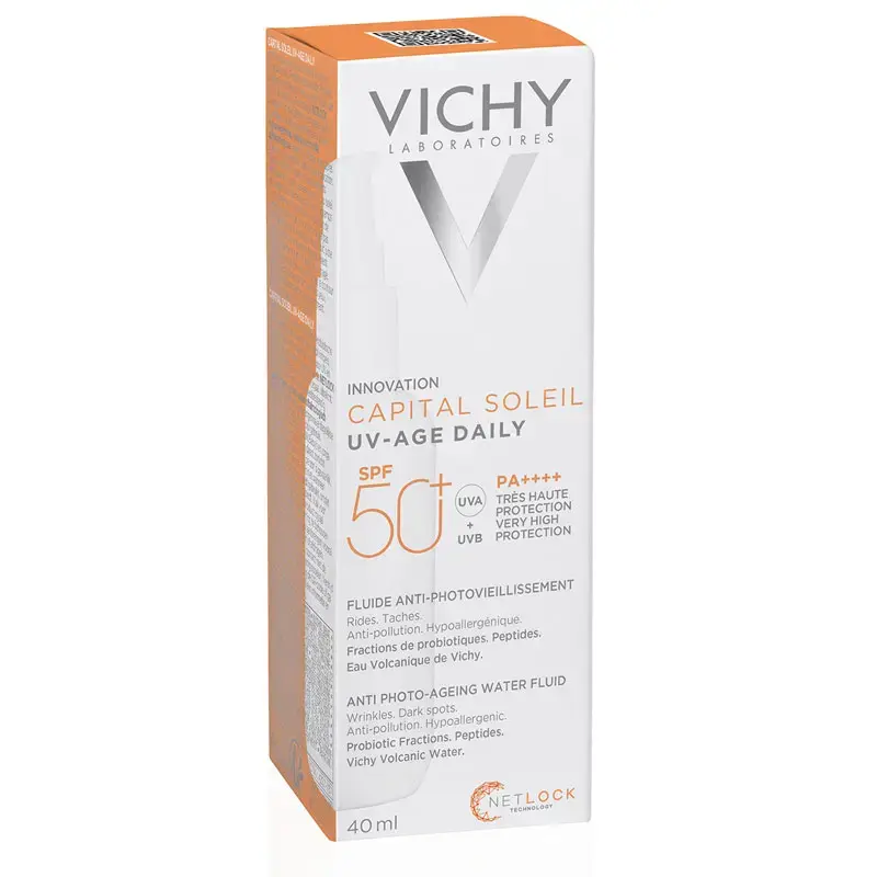 VICHY Capital Soleil UV Age Daily SPF 50+ Invisible Sun Cream with Niacinamide 40ml