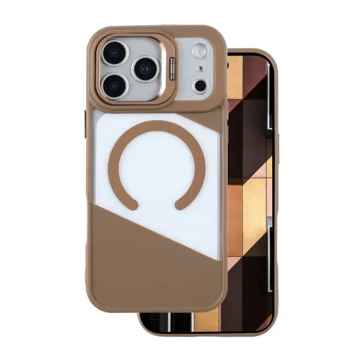 Fusion Mag phone case with MagSafe support for iPhone 17 Pro Max brown