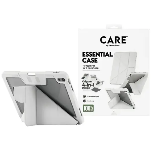 Etui Care by PanzerGlass Y fold do iPad   Air 11" (2024|2025) jasnoszary
