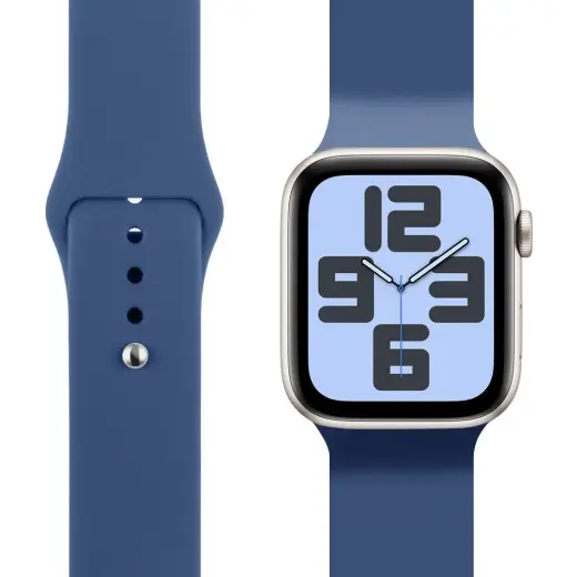 Obal:Me nutikella rihm Apple Watch (42/44/45/46/49 mm) jaoks | silikoonist | sinine
