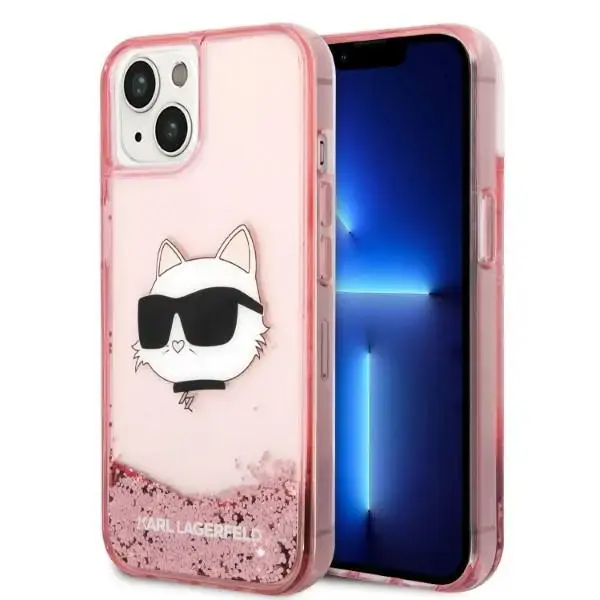 Karl Lagerfeld KLHCP14SLNCHCP iPhone 14 6,1" różowy|pink hardcase Glitter Choupette Head