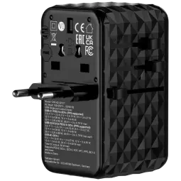 Verbatim Universal Travel Adapter tīkla lādētājs | 85W | GaN | USB-C, USB-A | ar USB-C vadu komplektā