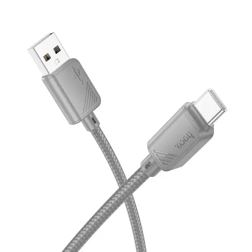 Hoco X113 duomenų perdavimo ir įkrovimo laidas | USB-A į USB-C | 15W | 1m | pilkas
