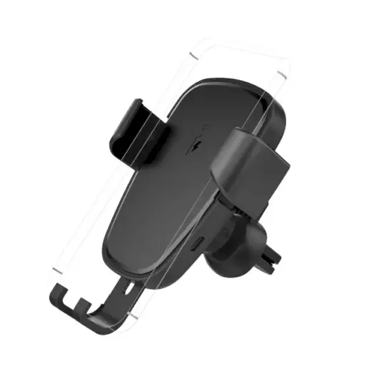 Fusion QI-206 Air Vent Car Holder With 360° Rotation and Wireless Charging (10W) Black