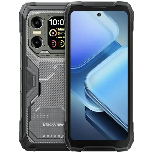 Blackview XPLORE 1 5G Rugged Phone 6.78-inch FHD 2460x1080 120Hz+2.01-inch 296x240 12+256GB MTK Dimensity 7050 octa-core 2.4Ghz Cam 50+64MP+20MP Night Vision 20000mAh NFC Gorilla Glass 5 Android 15 MIL-STD Black