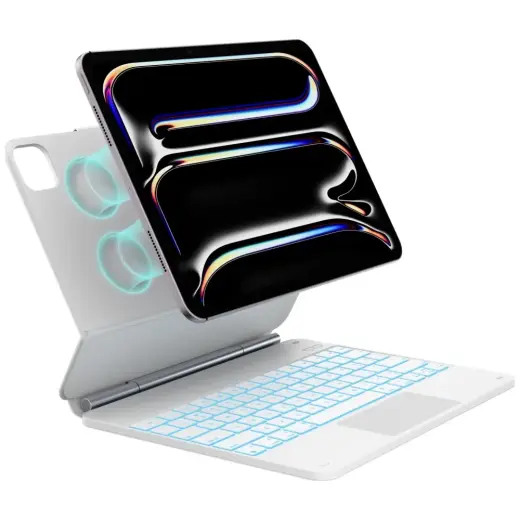 Case Typecase Edge with keyboard for iPad  Pro 13" 2024/2025 white