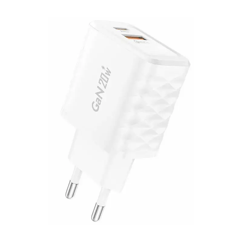 Foneng EU56 tīkla lādētājs | 20W | USB-A, USB-C | balts