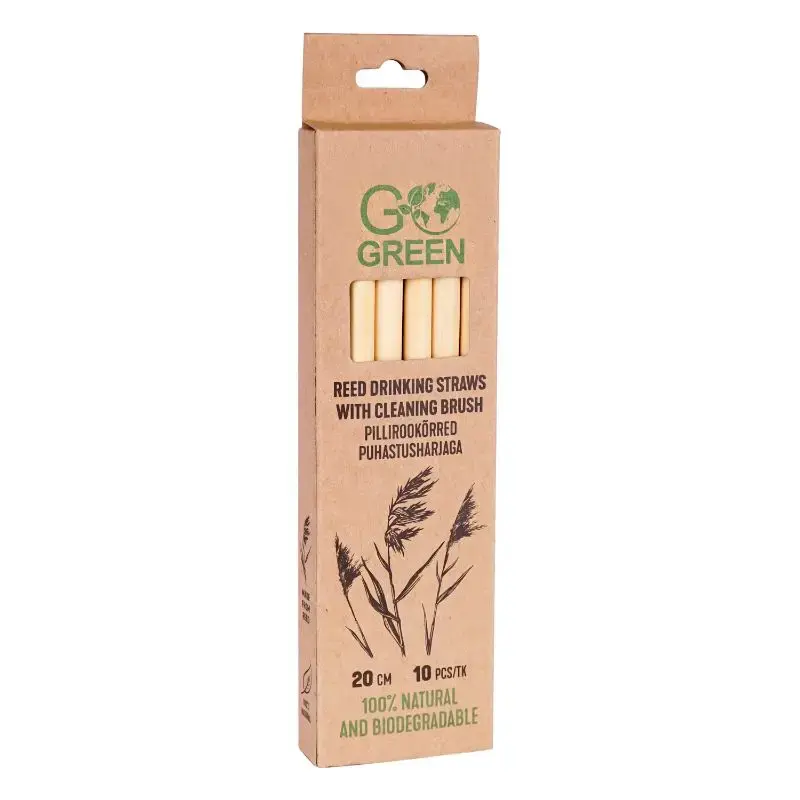 Kompostitavad pillirookõrred harjaga Go Green 10 tk./ 0,038kg