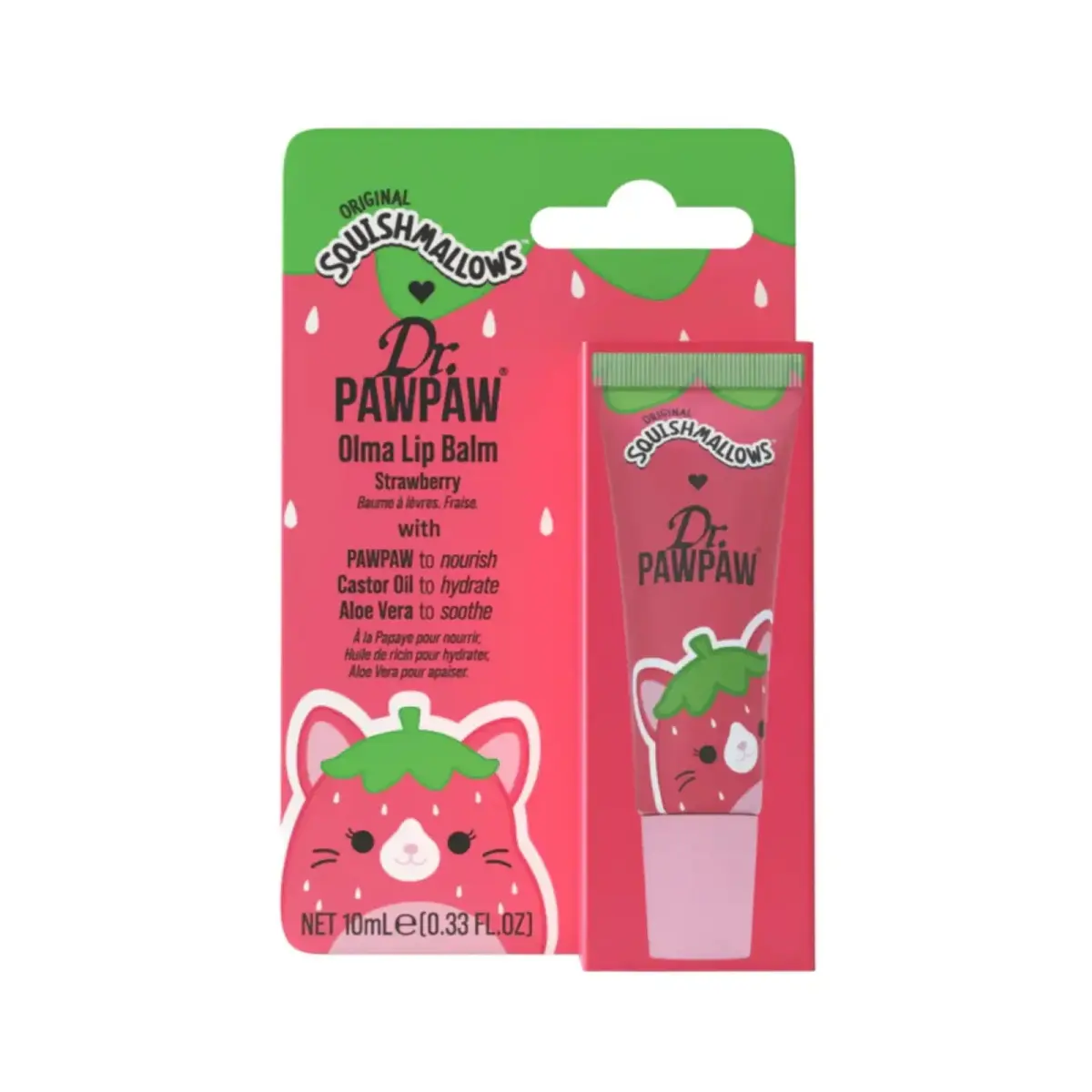 Dr. PawPaw, Olma Strawberry, Aloe Vera, Hydrating, Lip Balm, 10 ml