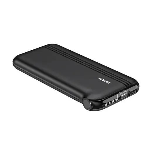 Powerbank Vipfan F10 10000mAh + 4-in-1 cable (black)