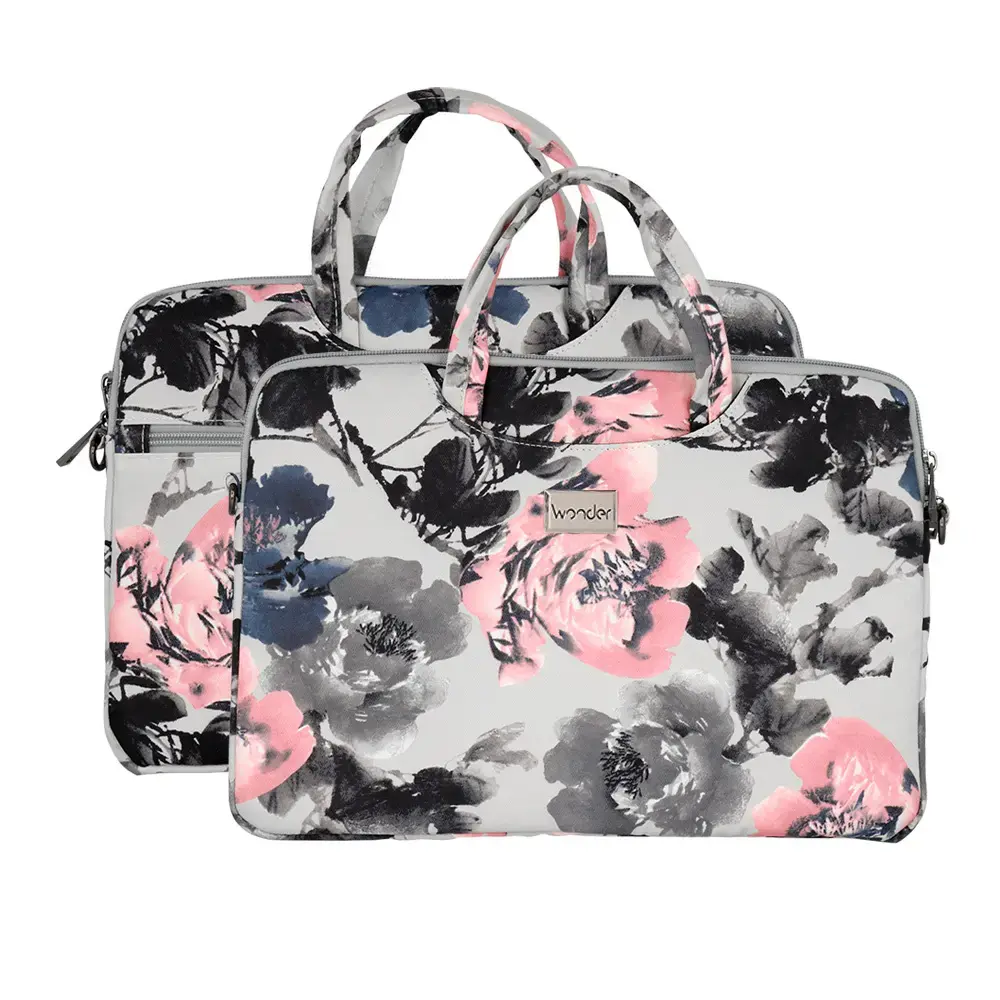 Wonder Briefcase Laptop 17 inches peonies