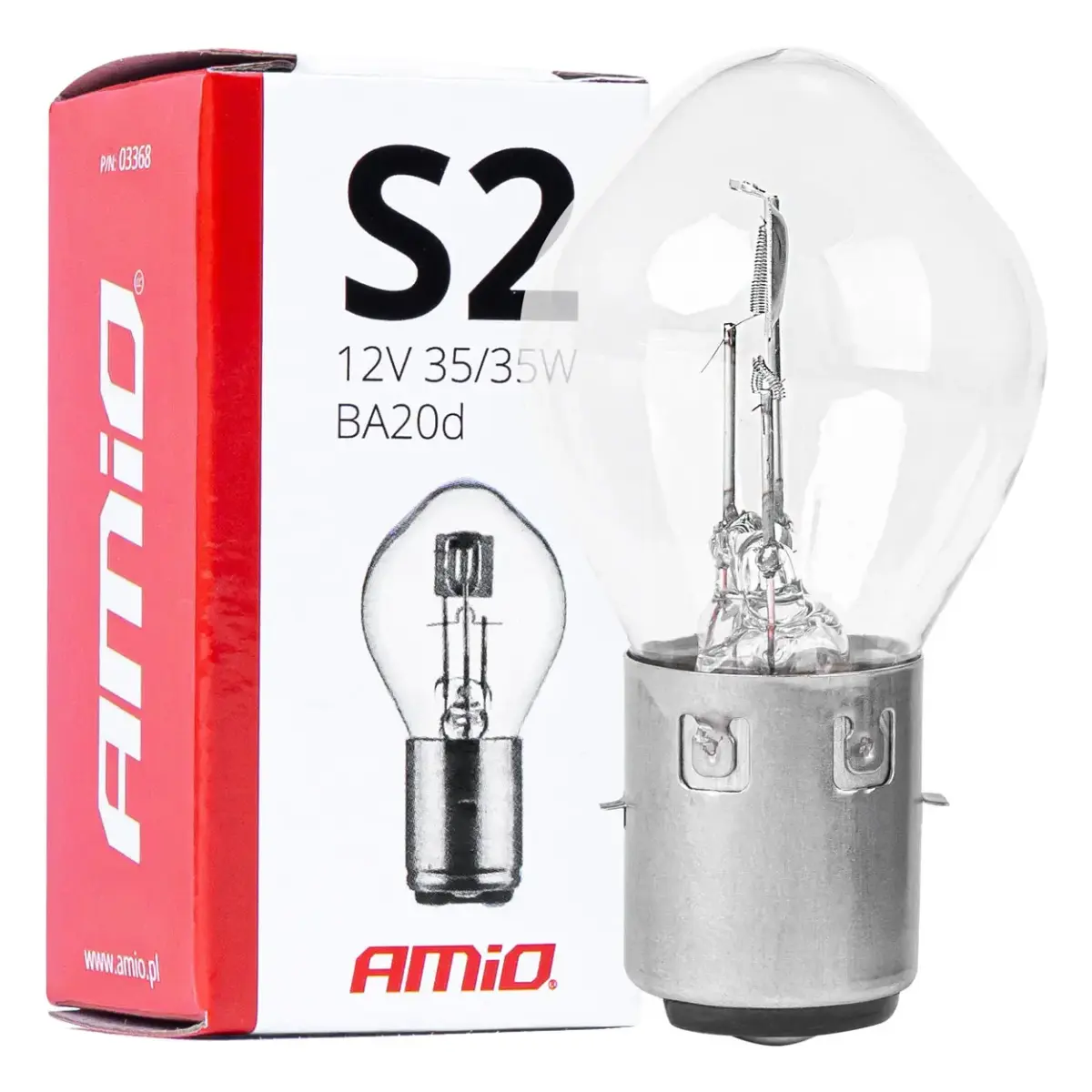 Halogen bulb S2 12V 35/35W BA20d 1pcs