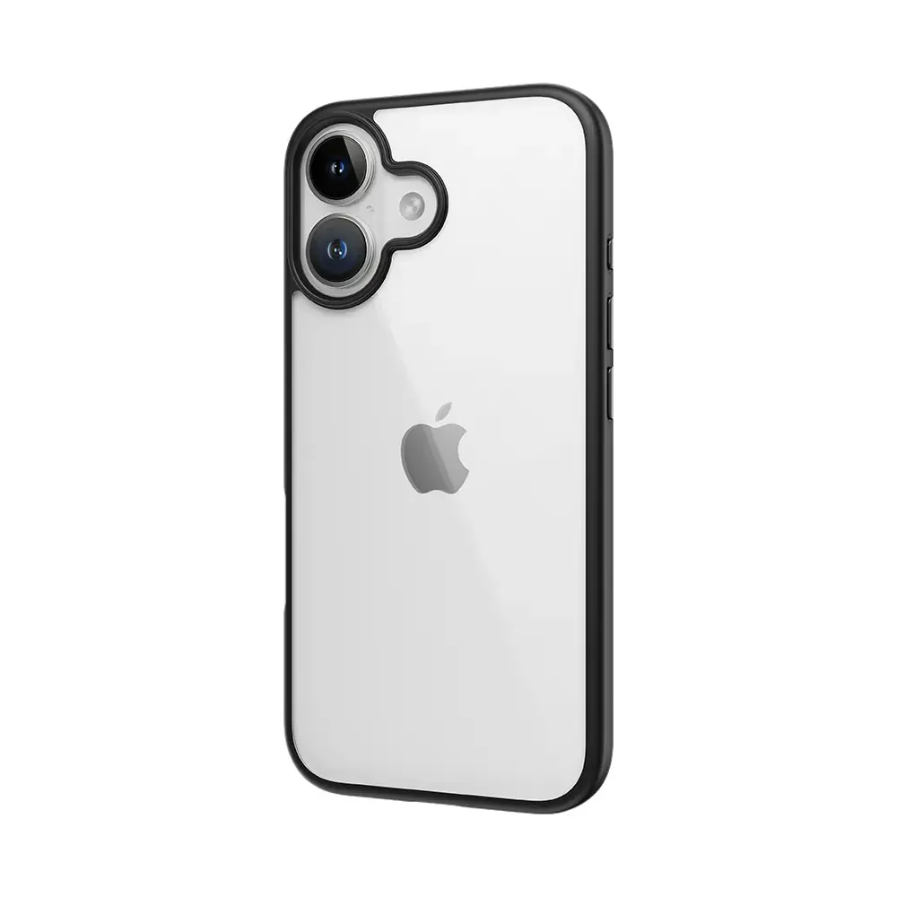 Rock Guard Series Case for Iphone 16 transparent-black