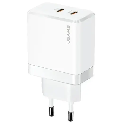 USAMS T54 travel charger | 40W | PD | USB-C | white