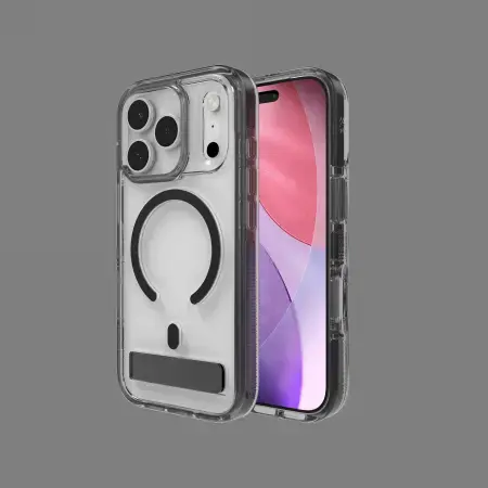 ZAGG Santa Cruz Snap KS with Stand phone case with stand and MagSafe support for Apple iPhone 17 Pro black