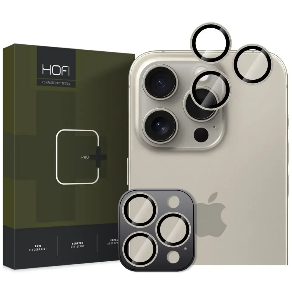 KAMERAS VĀCIŅŠ HOFI CAMRING PRO+ IPHONE 16 PRO | 16 PRO MAX NATURAL TITANIUM