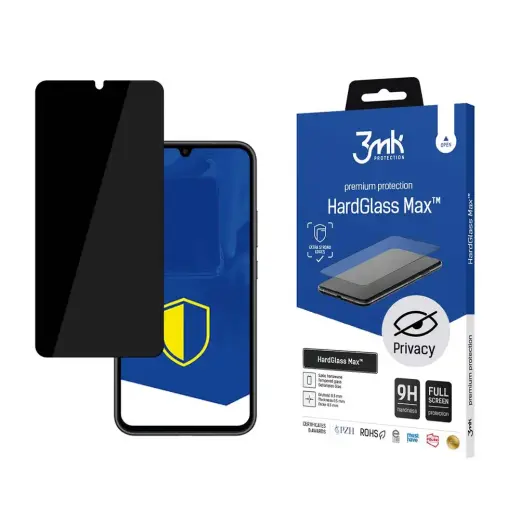 Защитное стекло 3mk HardGlass Max Privacy для Samsung Galaxy A34 (A346) (эффект приватности) с аппликатором