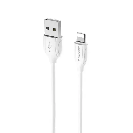 Borofone BX19 Benefit data transfer and charging cable | USB-A to Lightning | 12W | 1m | white