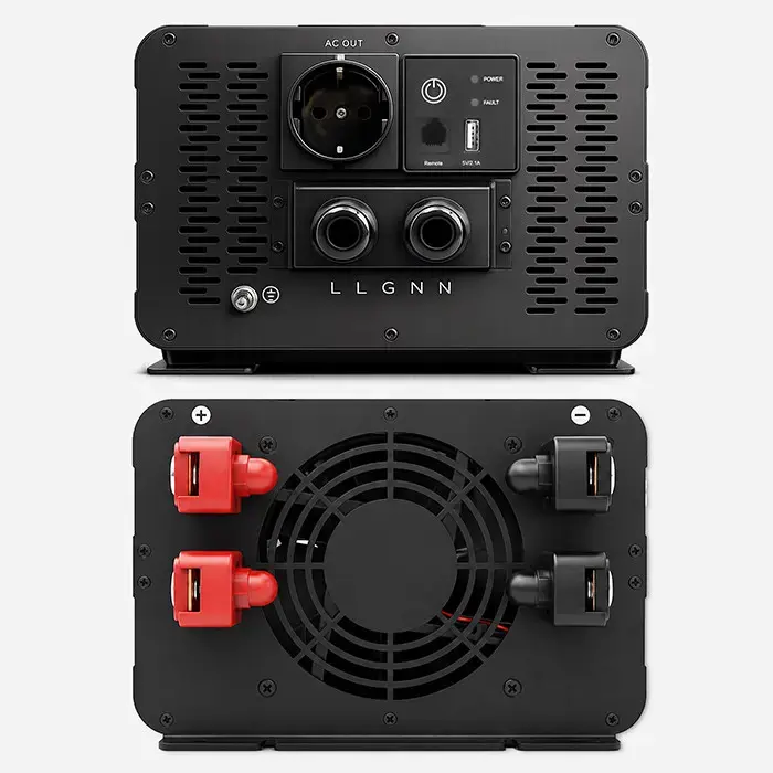 Qoltec Pure Sine Wave Inverter | 12V to 230V | 4000/8000W | USB | Compatible with LiFePO4 GEL AGM
